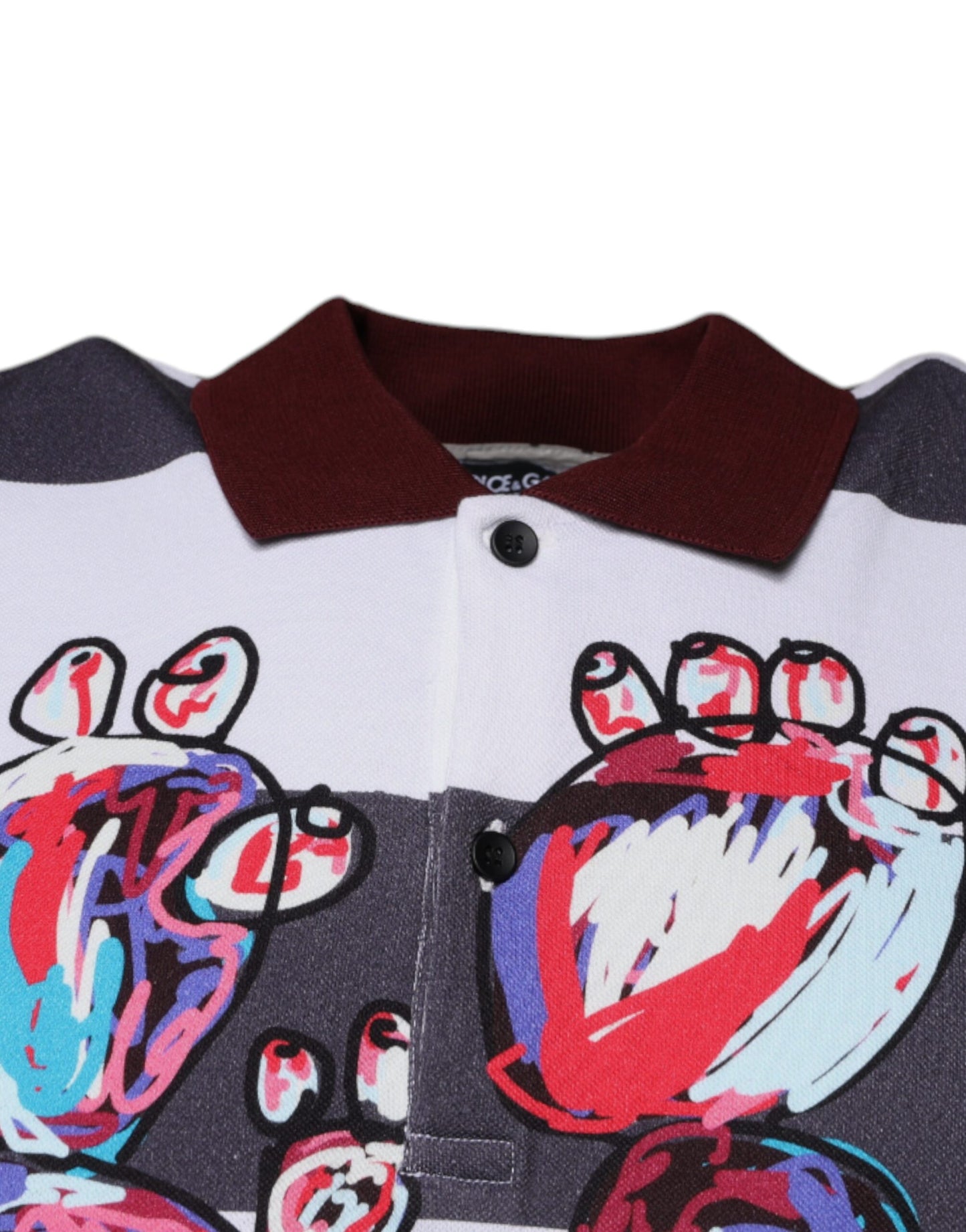 Dolce & Gabbana Multicolor Graphic Collared Polo T-shirt – IT52 | XL par Dolce & Gabbana | Disponible sur Sandy Store ByNet