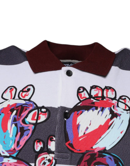 Dolce & Gabbana Multicolor Graphic Collared Polo T-shirt – IT52 | XL par Dolce & Gabbana | Disponible sur Sandy Store ByNet