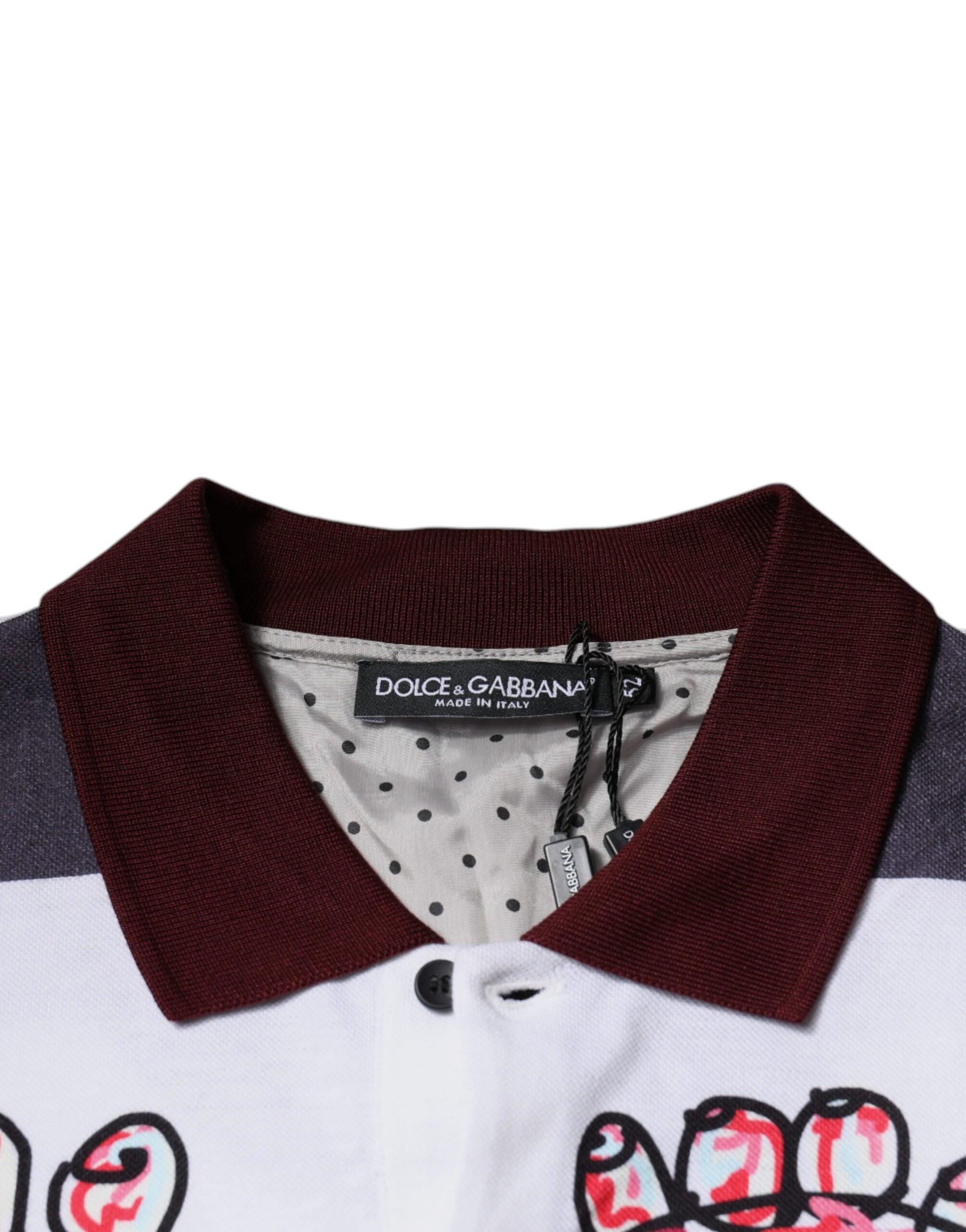 Dolce & Gabbana Multicolor Graphic Collared Polo T-shirt – IT52 | XL par Dolce & Gabbana | Disponible sur Sandy Store ByNet