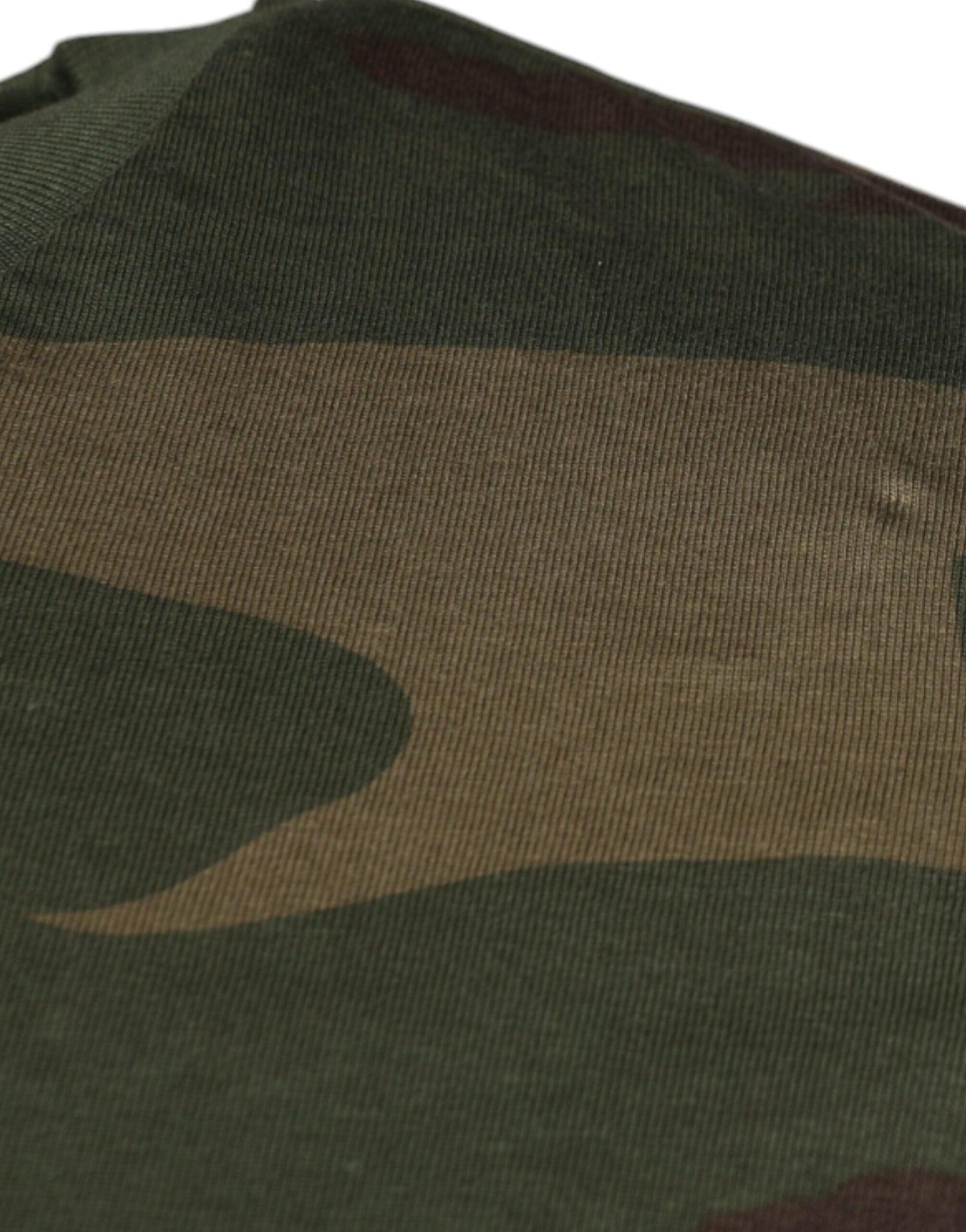 Dolce &amp; Gabbana Camiseta con cuello redondo de algodón con camuflaje multicolor