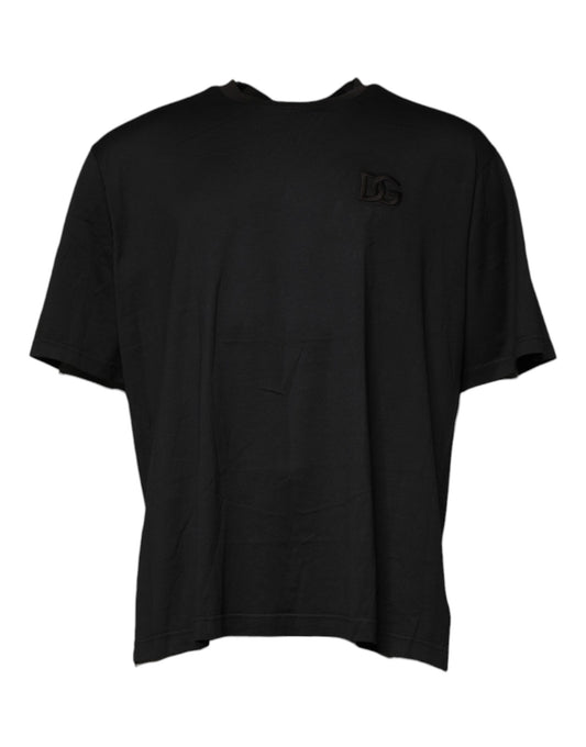 Dolce & Gabbana Black Logo Crew Neck Short Sleeves T-shirt – IT58 | 3XL par Dolce & Gabbana | Disponible sur Sandy Store ByNet
