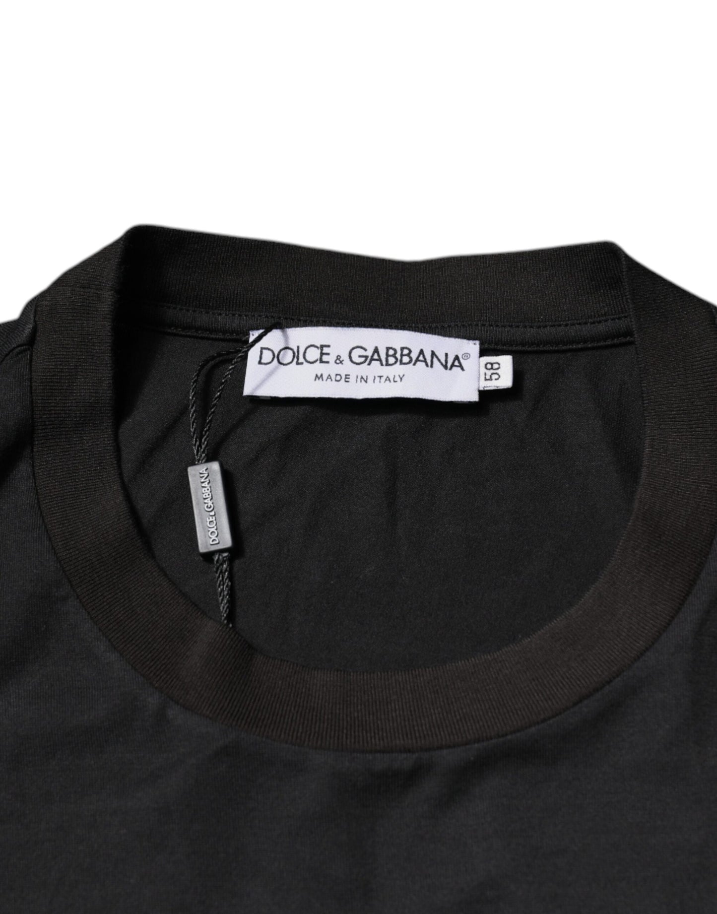 Dolce &amp; Gabbana Black Logo Crew Neck Short Sleeves T-shirt