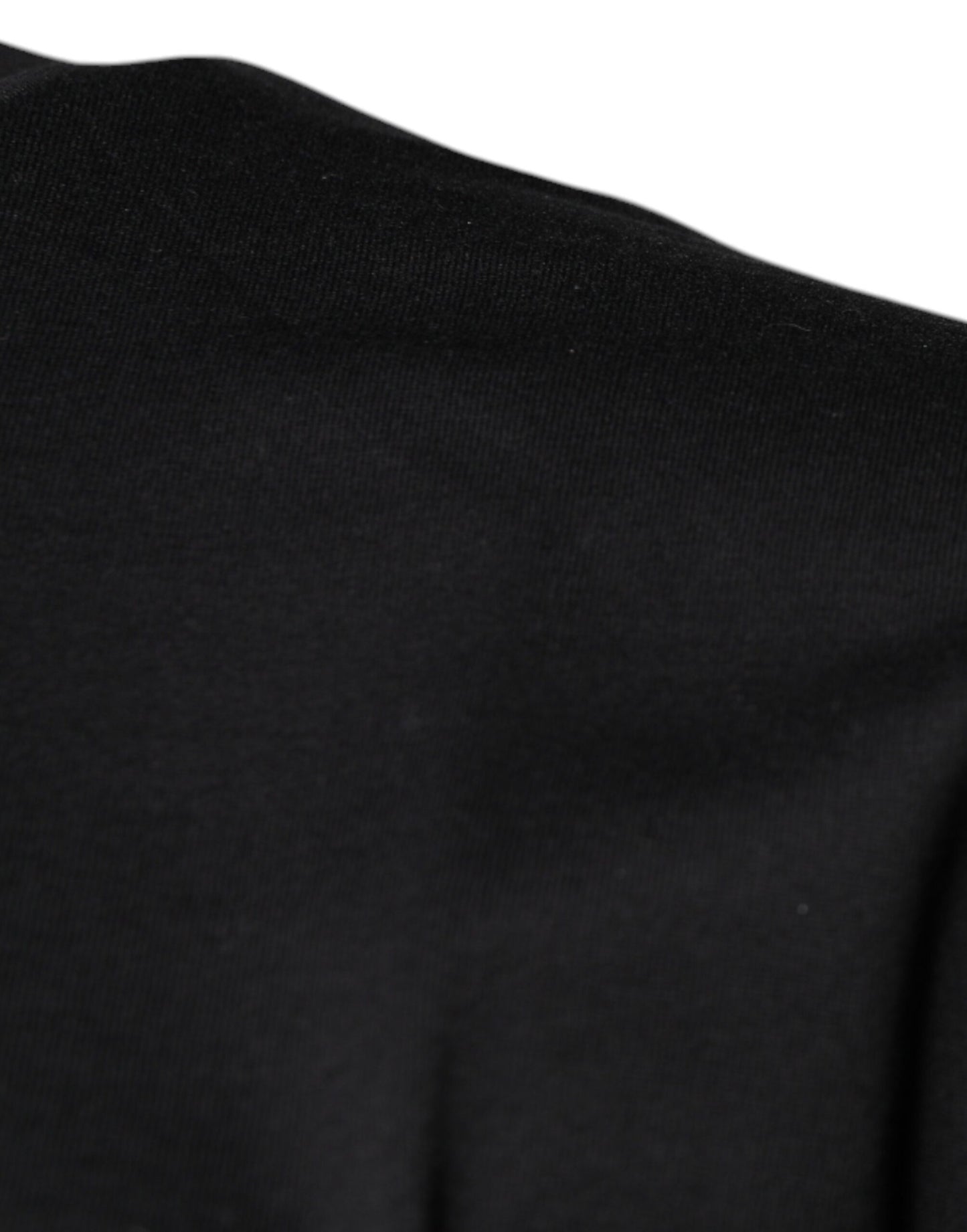 Dolce &amp; Gabbana Black DG Logo Print Cotton Crew Neck T-shirt