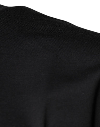 Dolce &amp; Gabbana Black DG Logo Print Cotton Crew Neck T-shirt