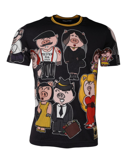 Dolce & Gabbana Black 2019 Year Of The Pig Crew Neck T-shirt – IT46 | S par Dolce & Gabbana | Disponible sur Sandy Store ByNet