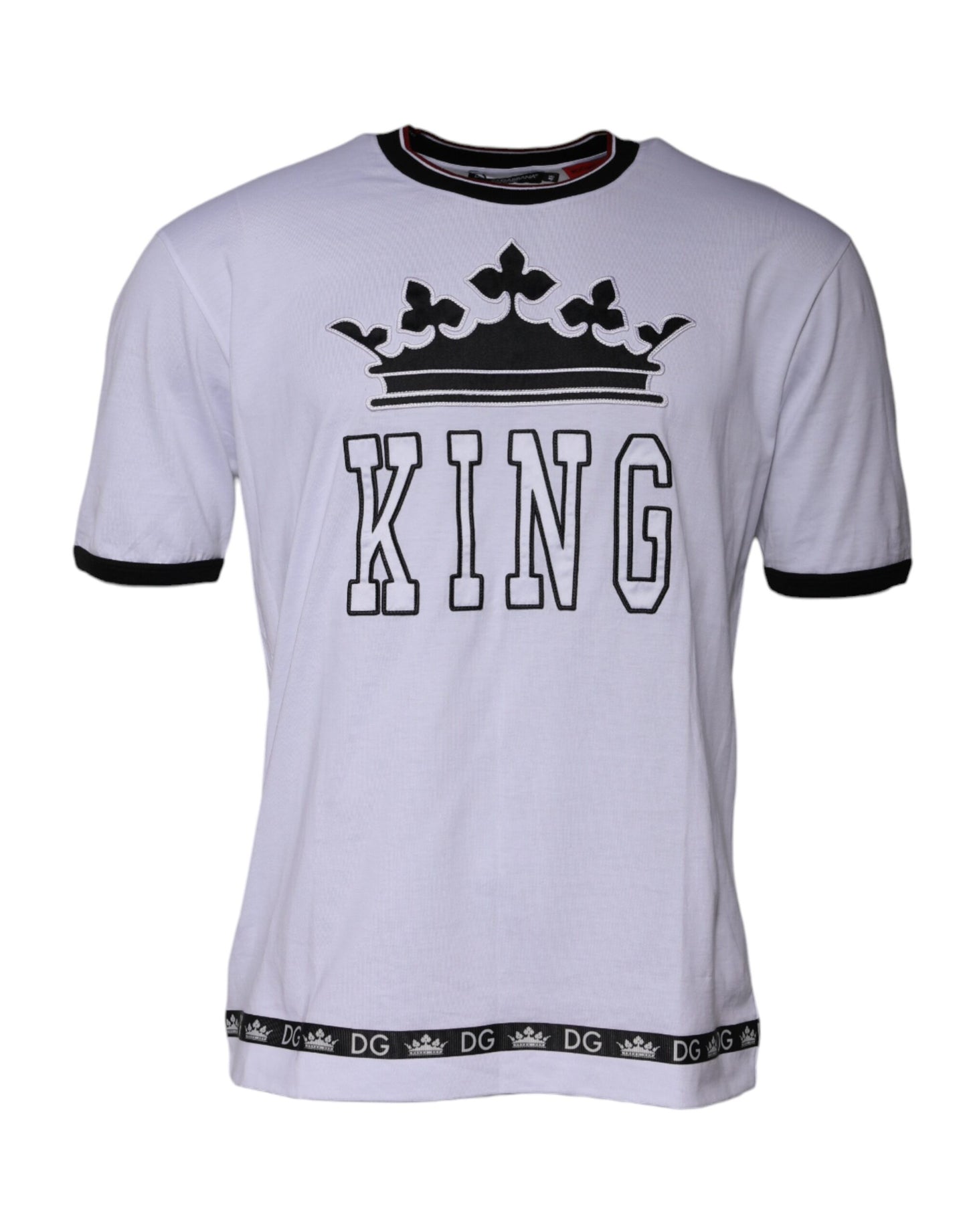 Dolce &amp; Gabbana White Jersey Crew Neck Short Sleeves T-shirt