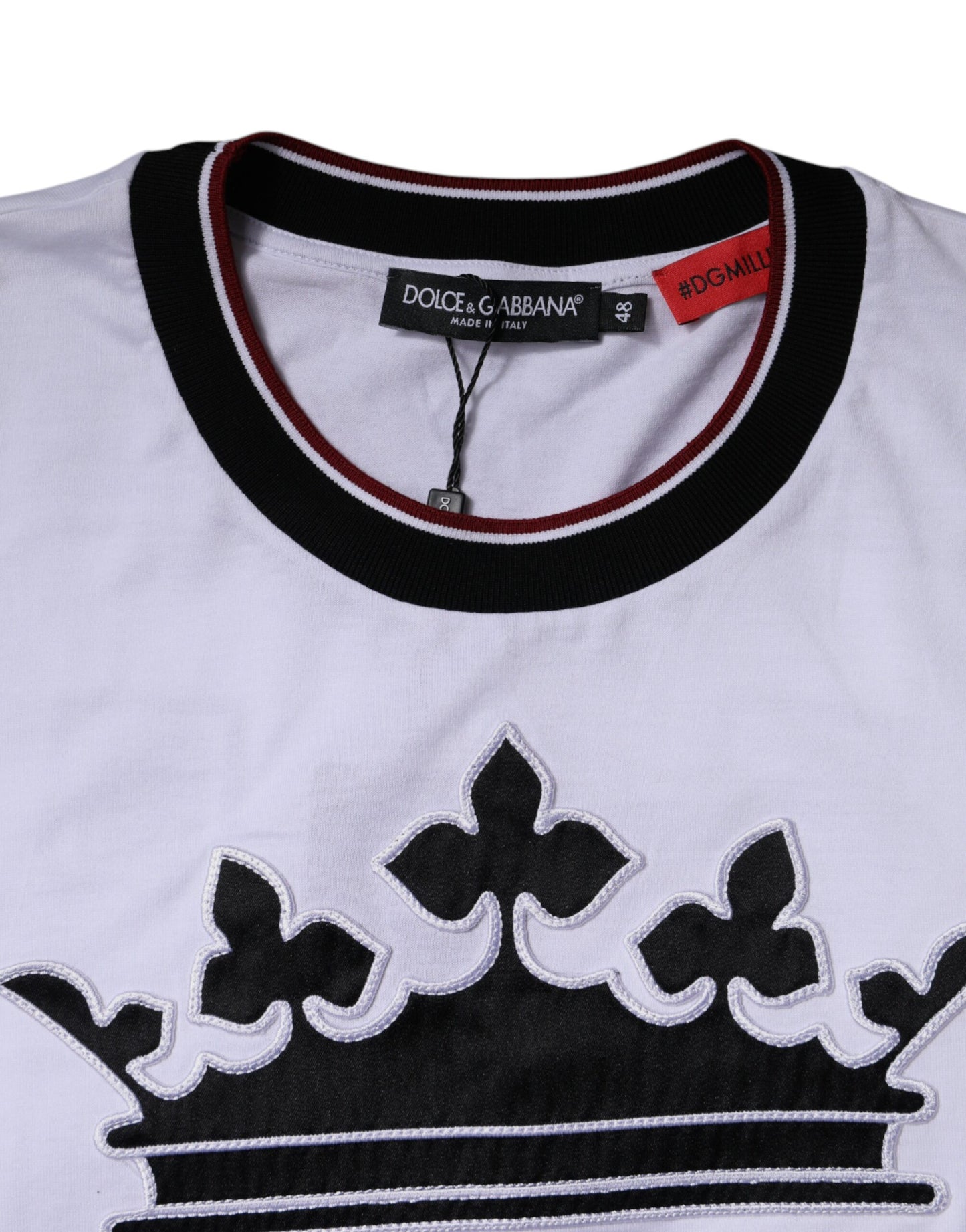 Dolce &amp; Gabbana White Jersey Crew Neck Short Sleeves T-shirt