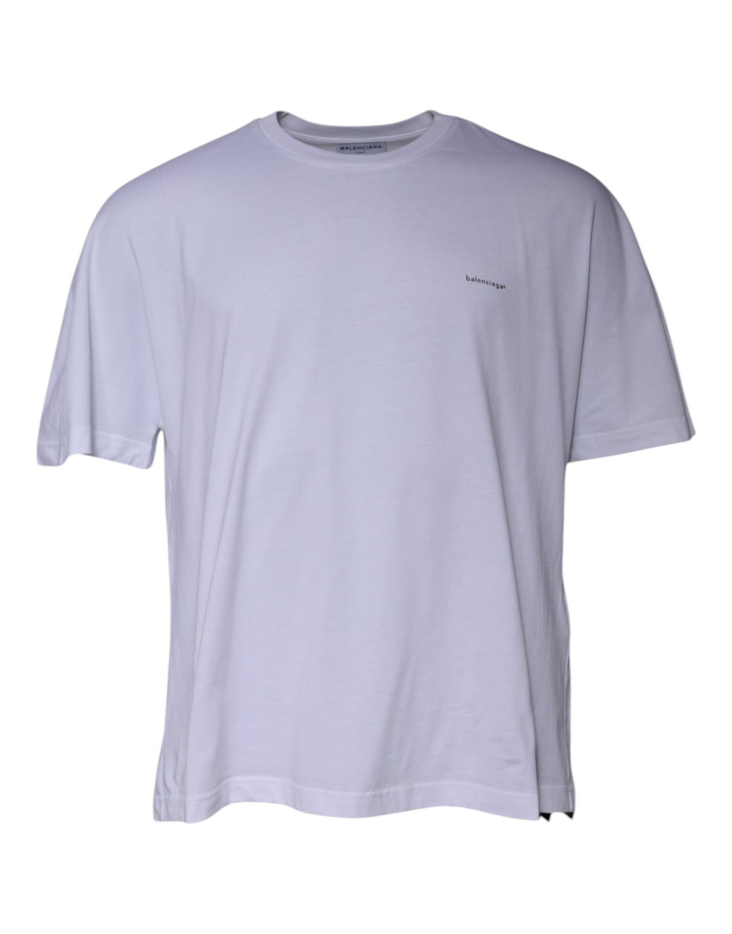 Balenciaga White Logo Cotton Crew Neck Short Sleeves T-shirt – L par Balenciaga | Disponible sur Sandy Store ByNet