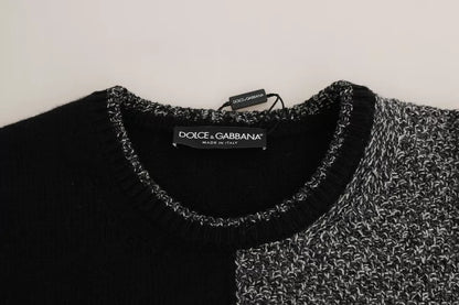 Suéter de punto de lana de cachemira con mono caballero multicolor de Dolce &amp; Gabbana