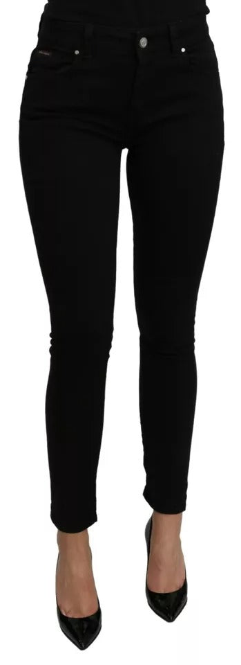 Dolce & Gabbana Black Mid Waist Slim Denim Cotton Stretch Jeans – IT36 | XS par Dolce & Gabbana | Disponible sur Sandy Store ByNet