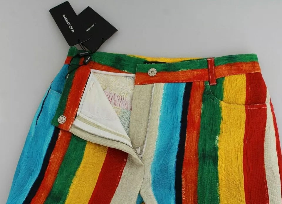 Dolce & Gabbana Multicolor Flared Riga Pittorica Pants – IT40|S par Dolce & Gabbana | Disponible sur Sandy Store ByNet