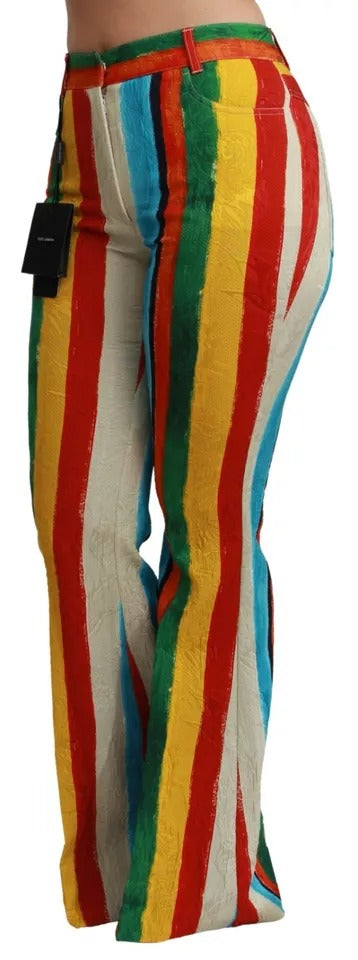 Dolce & Gabbana Multicolor Flared Riga Pittorica Pants – IT40|S par Dolce & Gabbana | Disponible sur Sandy Store ByNet