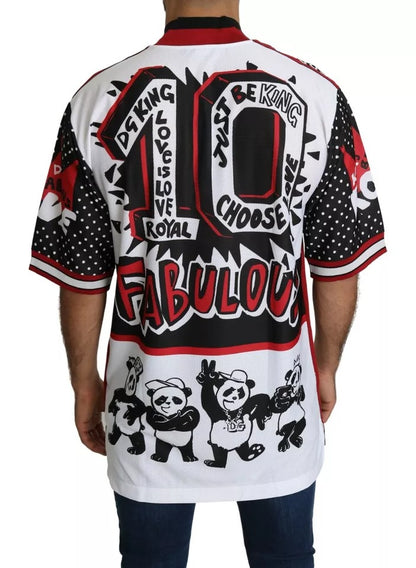 Dolce & Gabbana White King Panda Polyester T-shirt Top – IT44 | XS par Dolce & Gabbana | Disponible sur Sandy Store ByNet