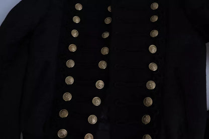 Dolce & Gabbana Black Button Embellished Military Jacket – IT44 | XS par Dolce & Gabbana | Disponible sur Sandy Store ByNet