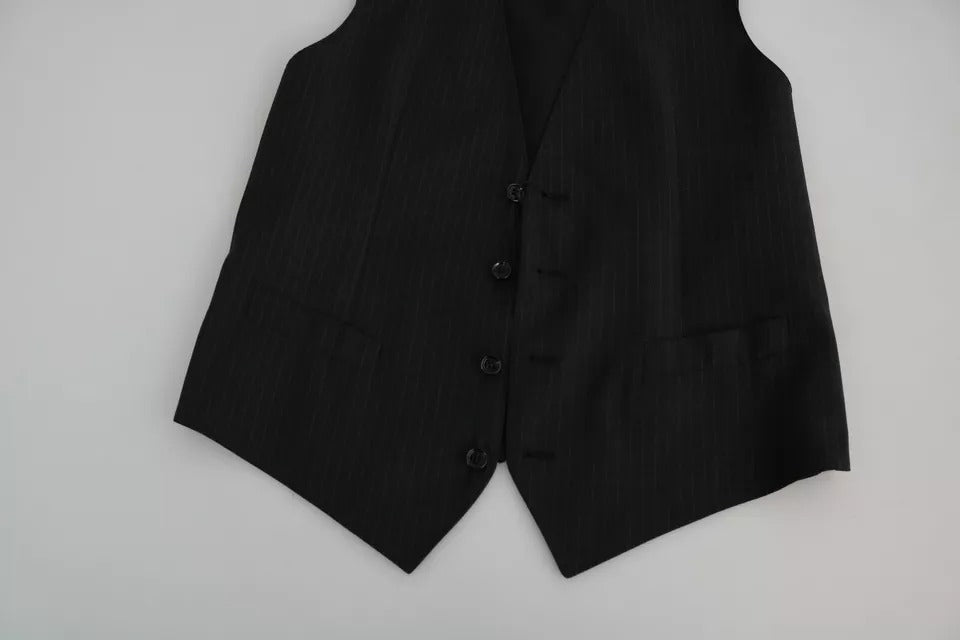 Dolce & Gabbana Black Men Formal STAFF Dress Waistcoat Vest – IT48 | M par Dolce & Gabbana | Disponible sur Sandy Store ByNet