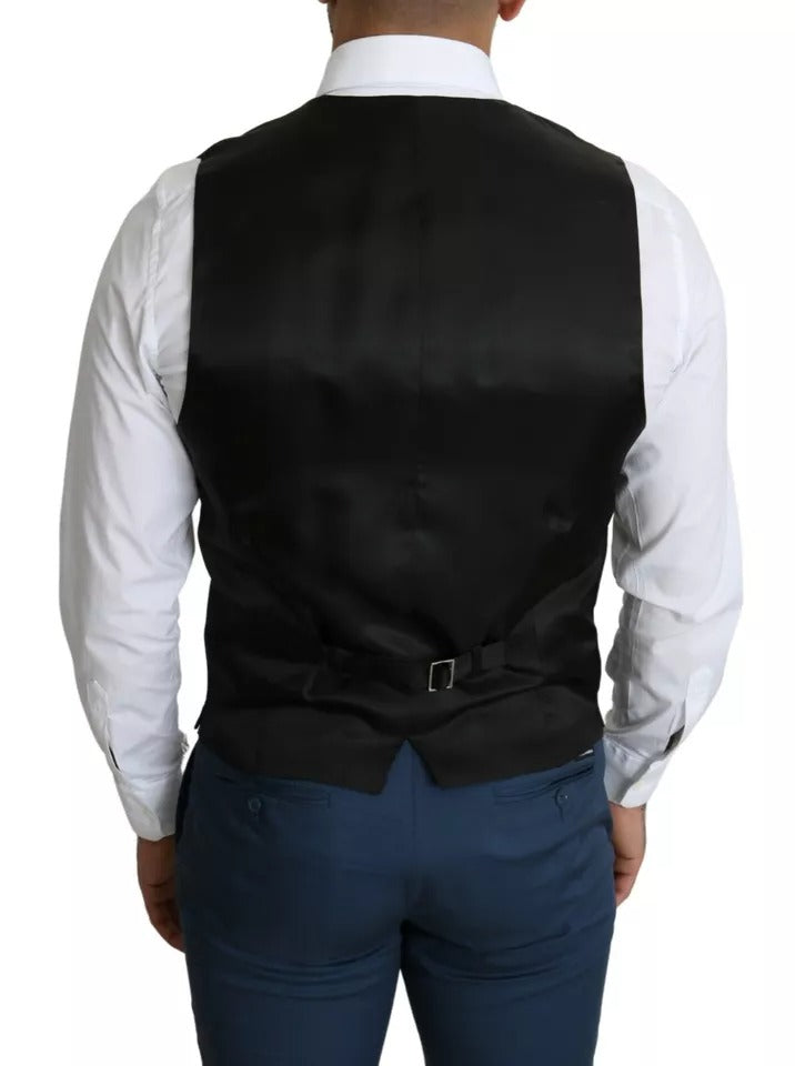 Dolce & Gabbana Black Men Formal STAFF Dress Waistcoat Vest – IT48 | M par Dolce & Gabbana | Disponible sur Sandy Store ByNet