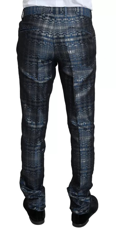 Dolce & Gabbana Blue Silver Shiny 2 Piece Slim GOLD Suit – IT46 | S par Dolce & Gabbana | Disponible sur Sandy Store ByNet