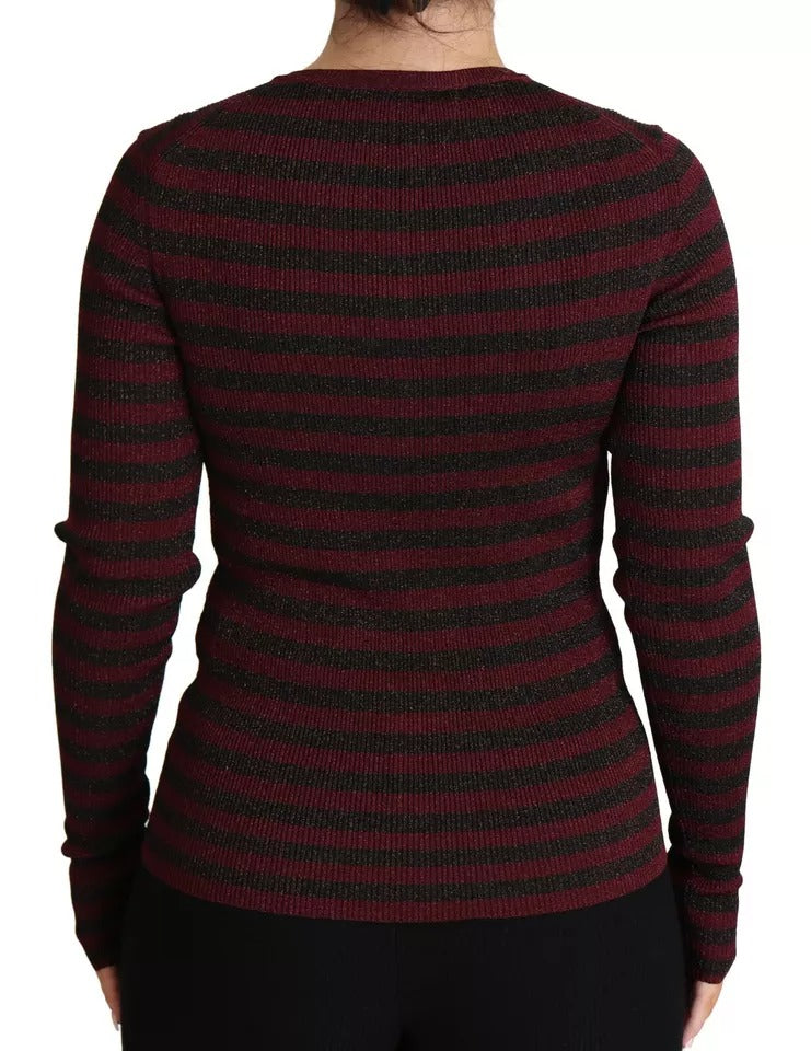 Dolce & Gabbana Black Red Striped Womens Cardigan Sweater – IT36 | XS par Dolce & Gabbana | Disponible sur Sandy Store ByNet