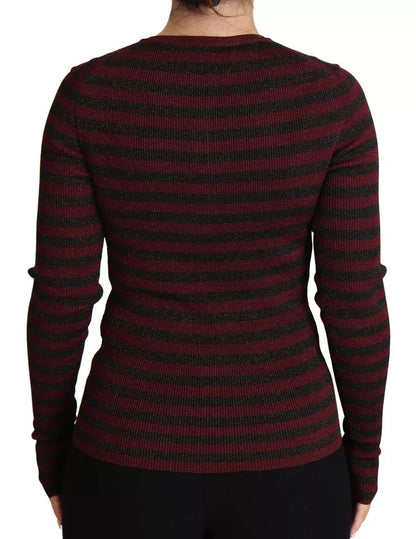 Dolce & Gabbana Black Red Striped Womens Cardigan Sweater – IT36 | XS par Dolce & Gabbana | Disponible sur Sandy Store ByNet