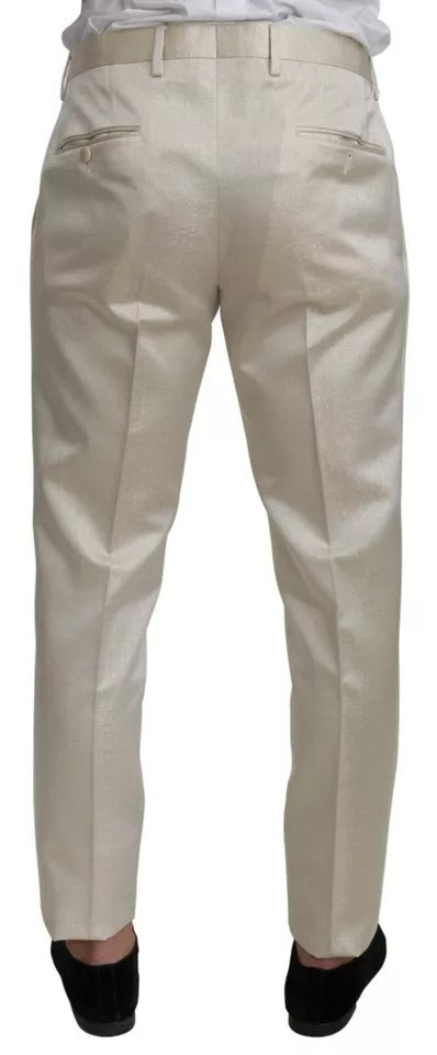 Traje chal SICILIA de 3 piezas en lana beige y crema de Dolce &amp; Gabbana