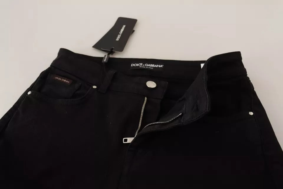 Dolce & Gabbana Black Cotton Stretch Skinny Denim Jeans – IT38 | XS par Dolce & Gabbana | Disponible sur Sandy Store ByNet