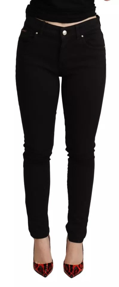 Dolce & Gabbana Black Cotton Stretch Skinny Denim Jeans – IT38 | XS par Dolce & Gabbana | Disponible sur Sandy Store ByNet