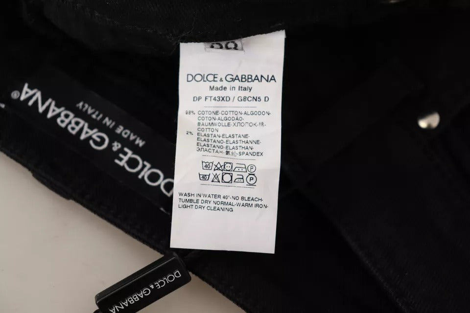 Dolce & Gabbana Black Cotton Stretch Skinny Denim Jeans – IT38 | XS par Dolce & Gabbana | Disponible sur Sandy Store ByNet