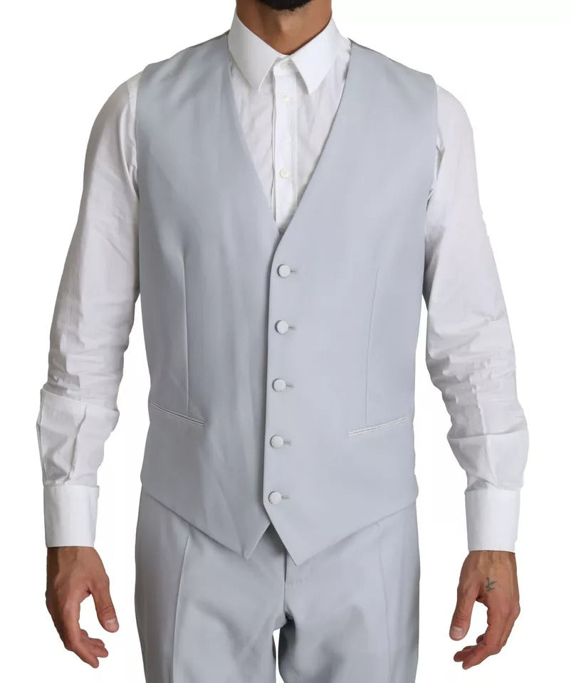 Dolce & Gabbana Light Blue SICILIA Wool 3 Piece Suit – IT52 | XL par Dolce & Gabbana | Disponible sur Sandy Store ByNet