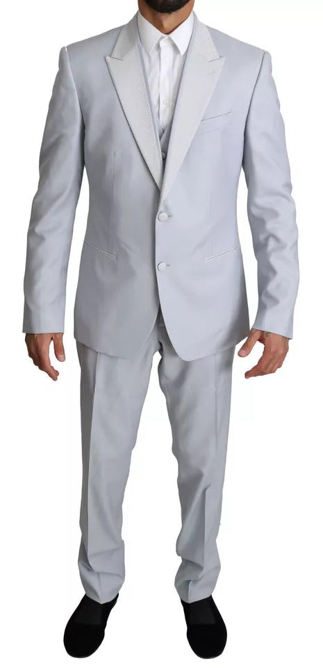Dolce & Gabbana Light Blue SICILIA Wool 3 Piece Suit – IT52 | XL par Dolce & Gabbana | Disponible sur Sandy Store ByNet
