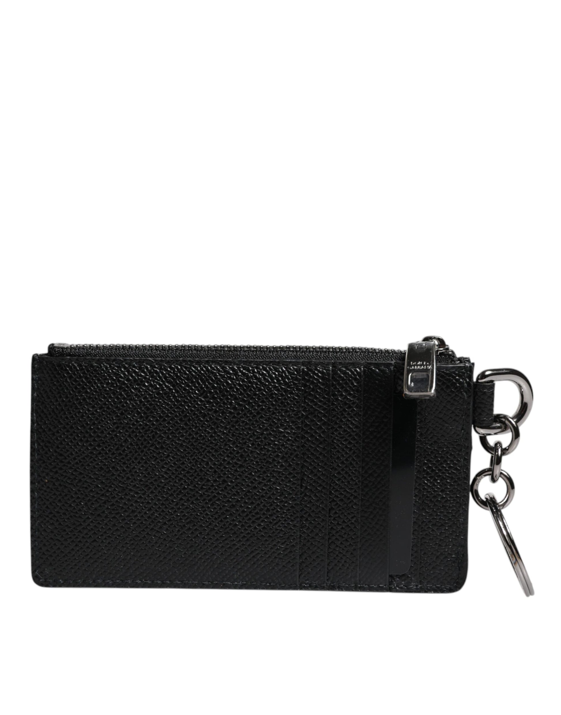Dolce & Gabbana Black Calfskin Leather DG Logo Card Holder Wallet – par Dolce & Gabbana | Disponible sur Sandy Store ByNet