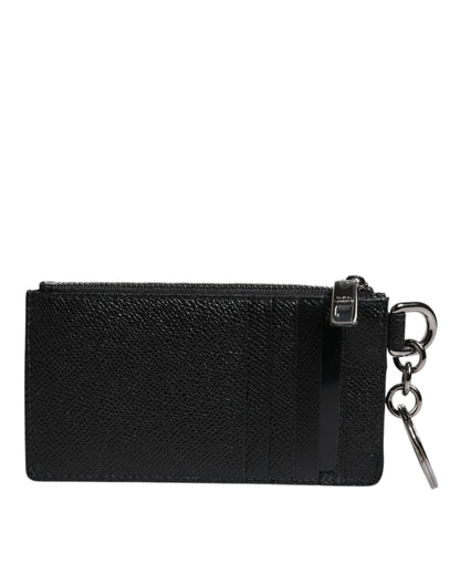 Dolce & Gabbana Black Calfskin Leather DG Logo Card Holder Wallet – par Dolce & Gabbana | Disponible sur Sandy Store ByNet