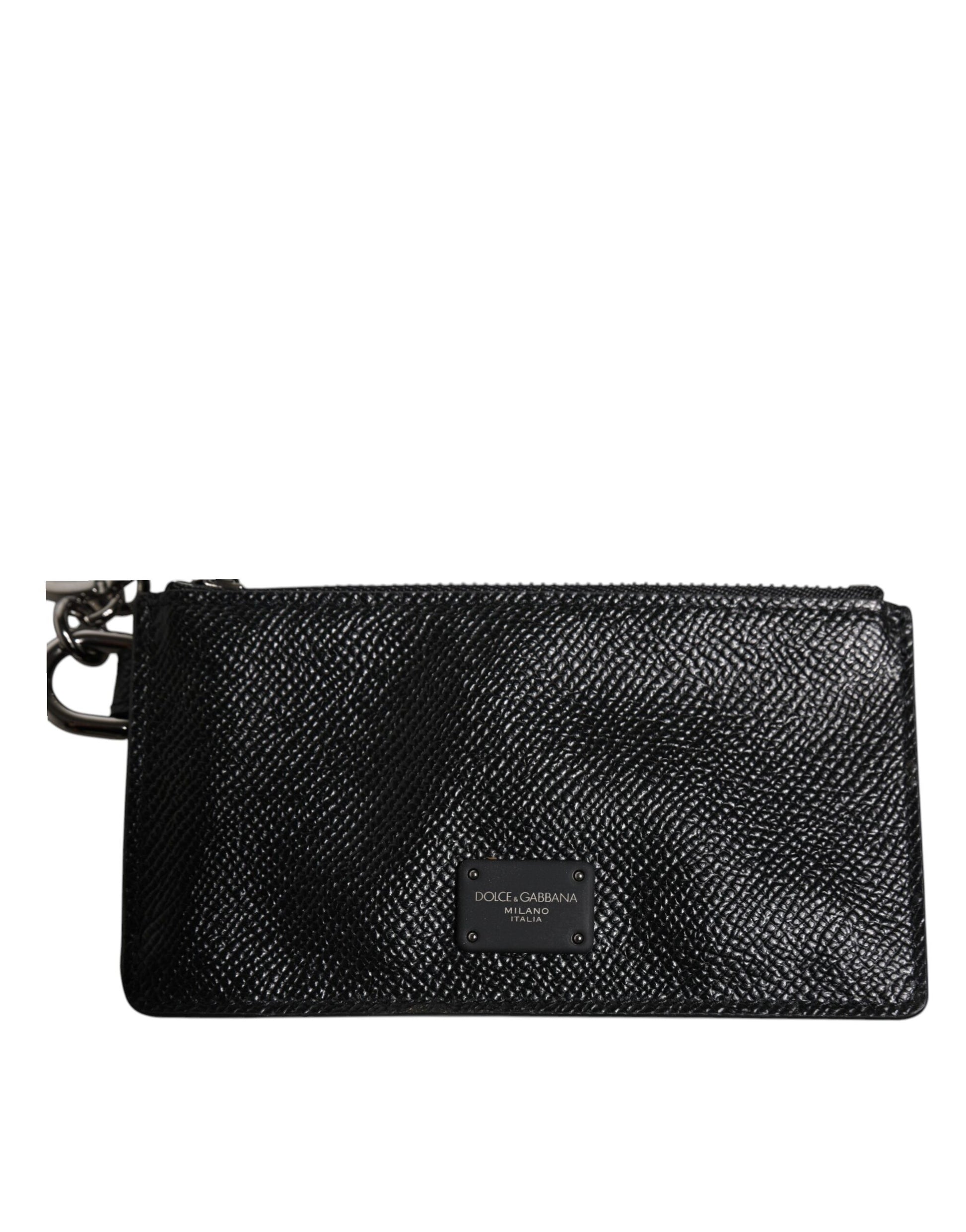 Dolce & Gabbana Black Calfskin Leather DG Logo Card Holder Wallet – par Dolce & Gabbana | Disponible sur Sandy Store ByNet