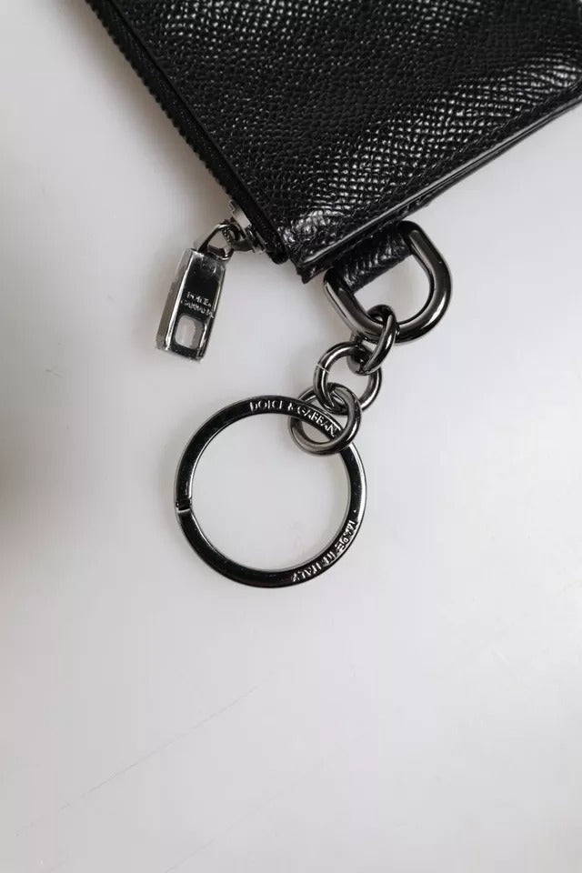 Dolce & Gabbana Black Calfskin Leather DG Logo Card Holder Wallet – par Dolce & Gabbana | Disponible sur Sandy Store ByNet