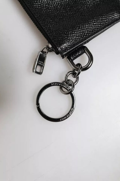 Dolce & Gabbana Black Calfskin Leather DG Logo Card Holder Wallet – par Dolce & Gabbana | Disponible sur Sandy Store ByNet