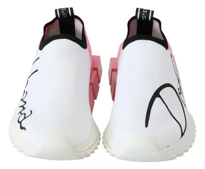 Zapatillas deportivas Dolce &amp; Gabbana Sorrento con logo rosa y blanco