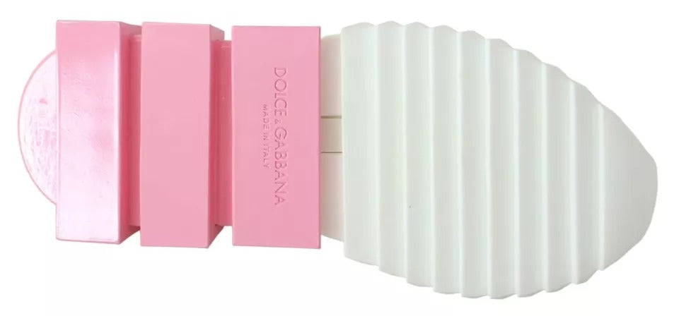Zapatillas deportivas Dolce &amp; Gabbana Sorrento con logo rosa y blanco