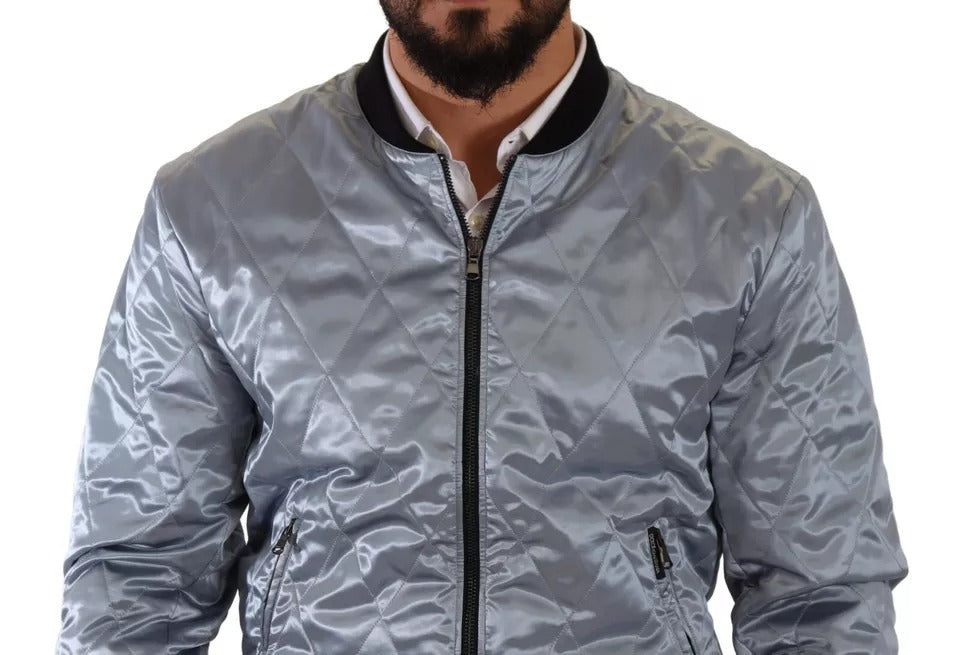 Chaqueta bomber azul claro Dolce &amp; Gabbana para hombre