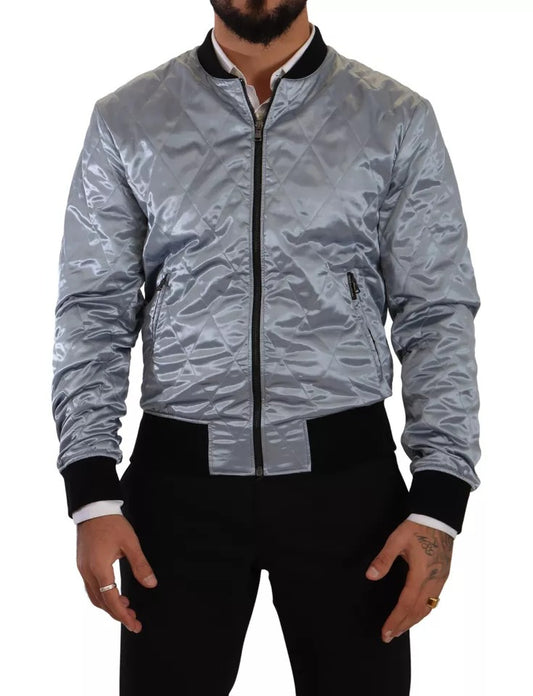 Chaqueta bomber azul claro Dolce &amp; Gabbana para hombre