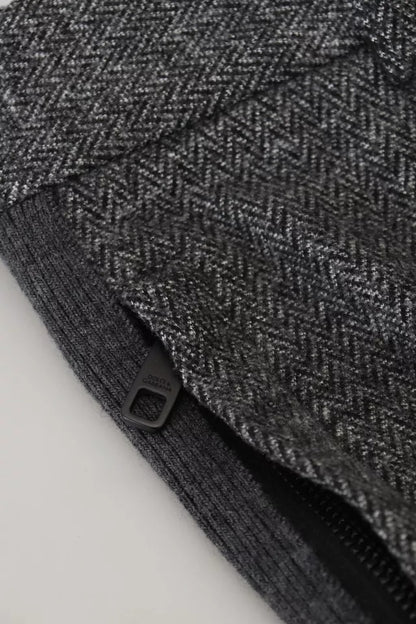Dolce &amp; Gabbana Gray Chevron Viscose Skinny Pants