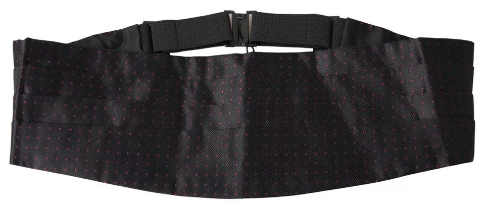 Cinturón de esmoquin con lunares de seda negra de Dolce &amp; Gabbana