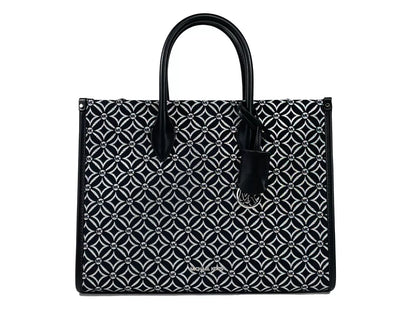 Sac fourre-tout à bandoulière Michael Kors Mirella de taille moyenne avec fermeture éclair sur le dessus, noir