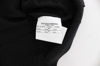 Dolce &amp; Gabbana Elegant Black Sleeveless Pullover Vest