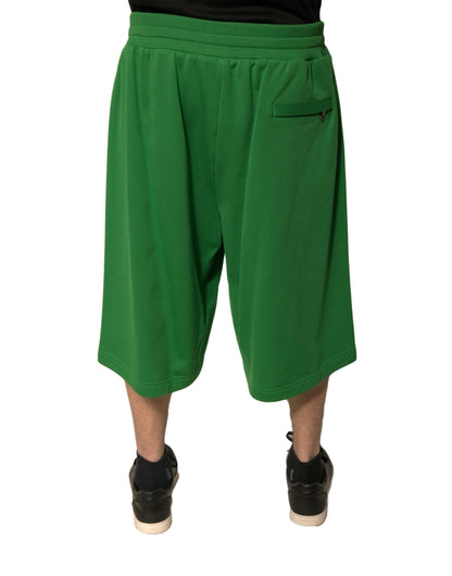Dolce &amp; Gabbana Green Cotton Blend Men Bermuda Shorts