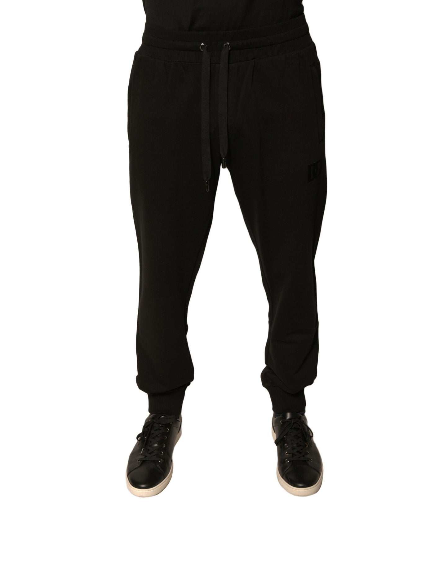 Dolce &amp; Gabbana Black Cotton Jogger Men Sweatpants Pants