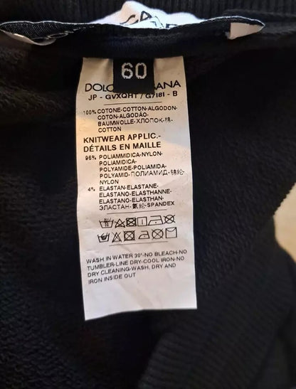 Dolce &amp; Gabbana Black Cotton Jogger Men Sweatpants Pants