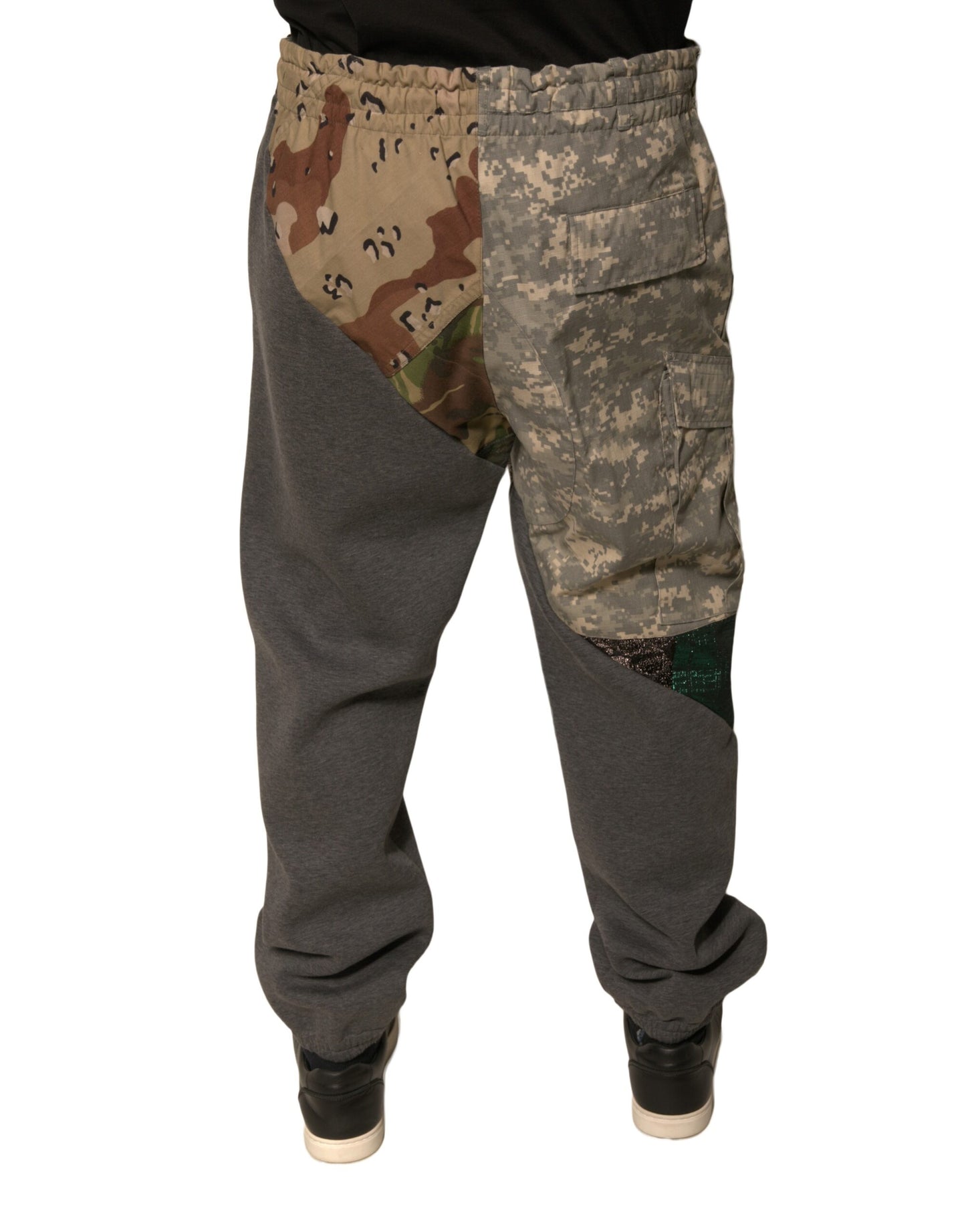 Dolce &amp; Gabbana Multicolor Patchwork Cotton Jogger Sweatpants Pants