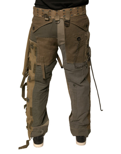 Dolce &amp; Gabbana Multicolor Reconstructed Flight Cargo Pants