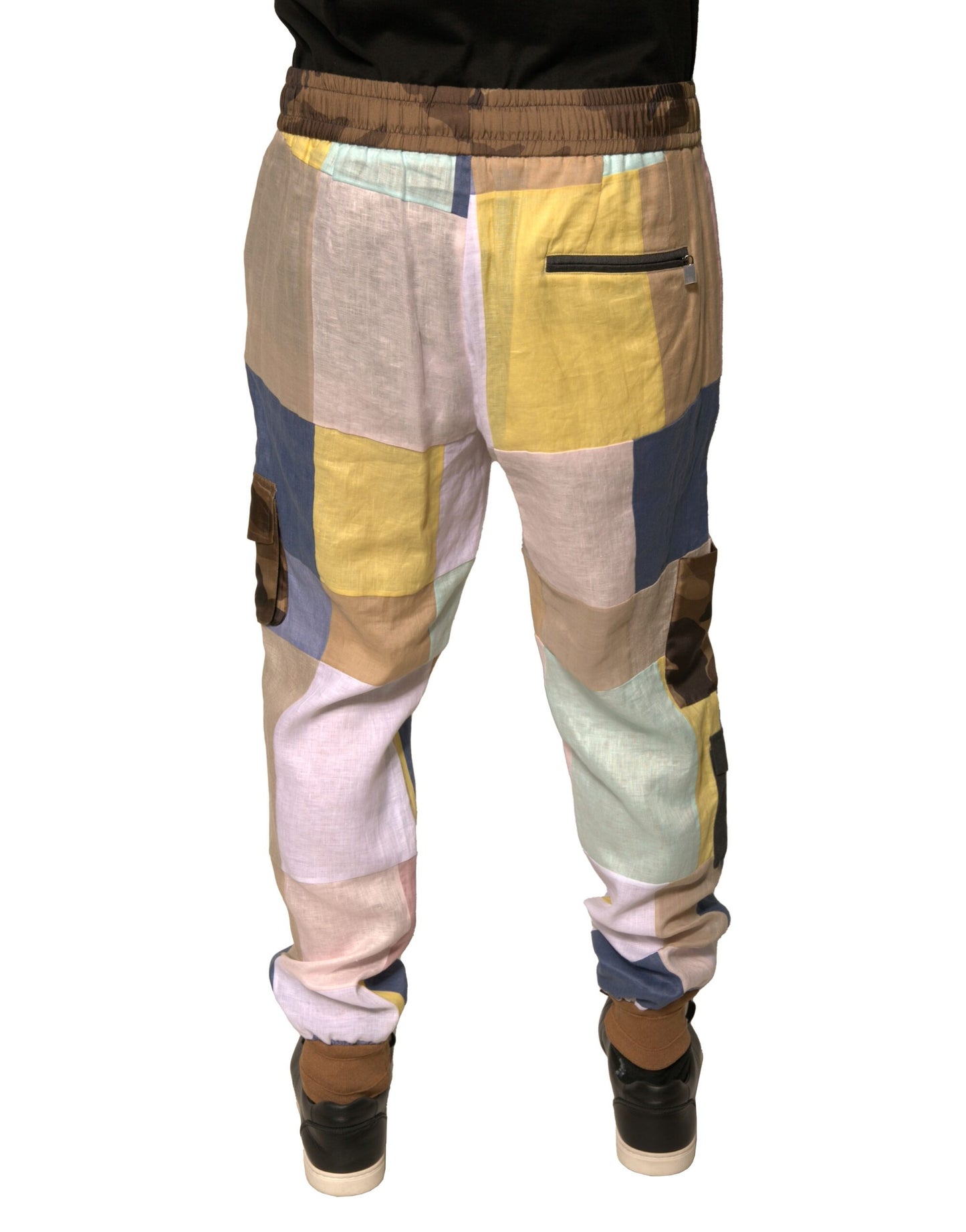 Dolce &amp; Gabbana Multicolor Patchwork Jogger Sweatpants Pants