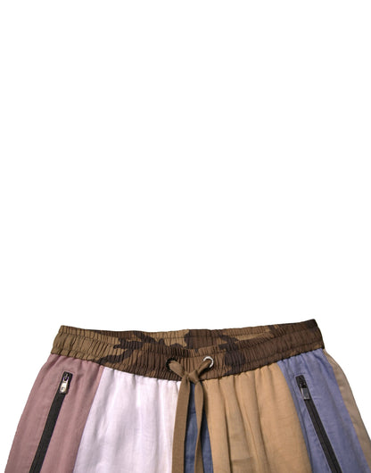 Dolce &amp; Gabbana Multicolor Patchwork Jogger Sweatpants Pants