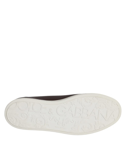 Dolce & Gabbana Brown Low Top Men Saint Tropez Sneakers Shoes